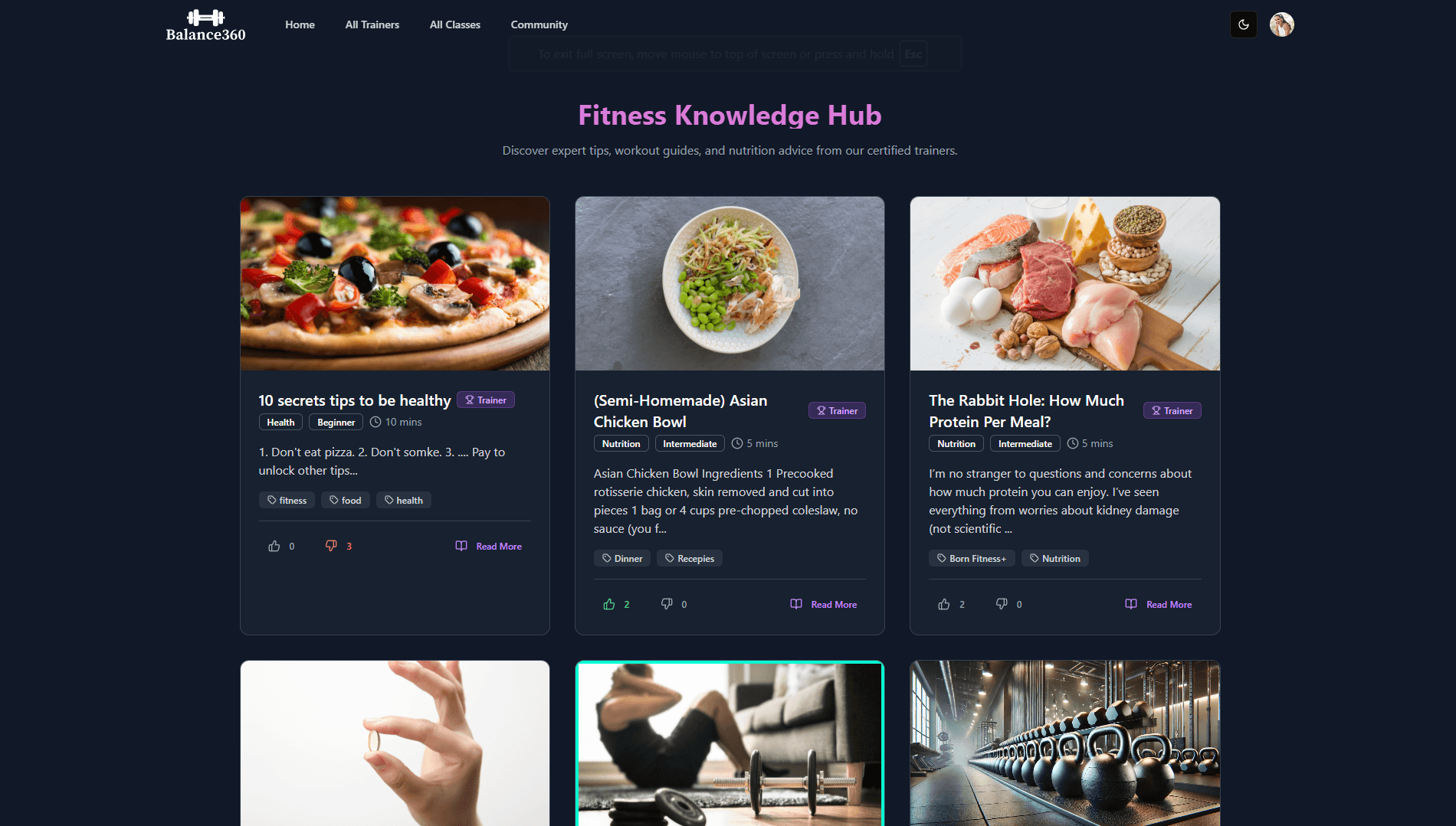 community page